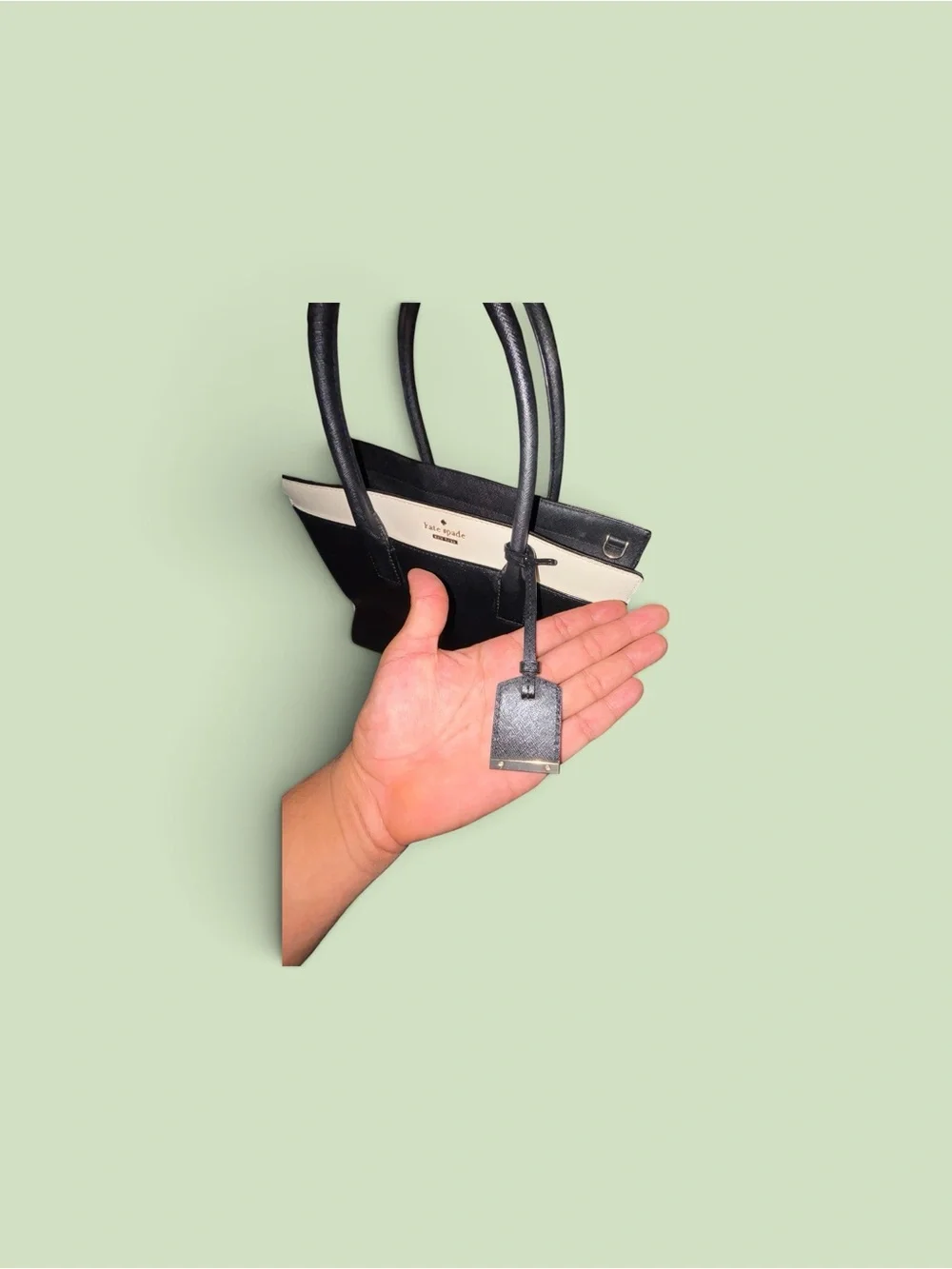 kate spade Black and Cream Leather Satchel